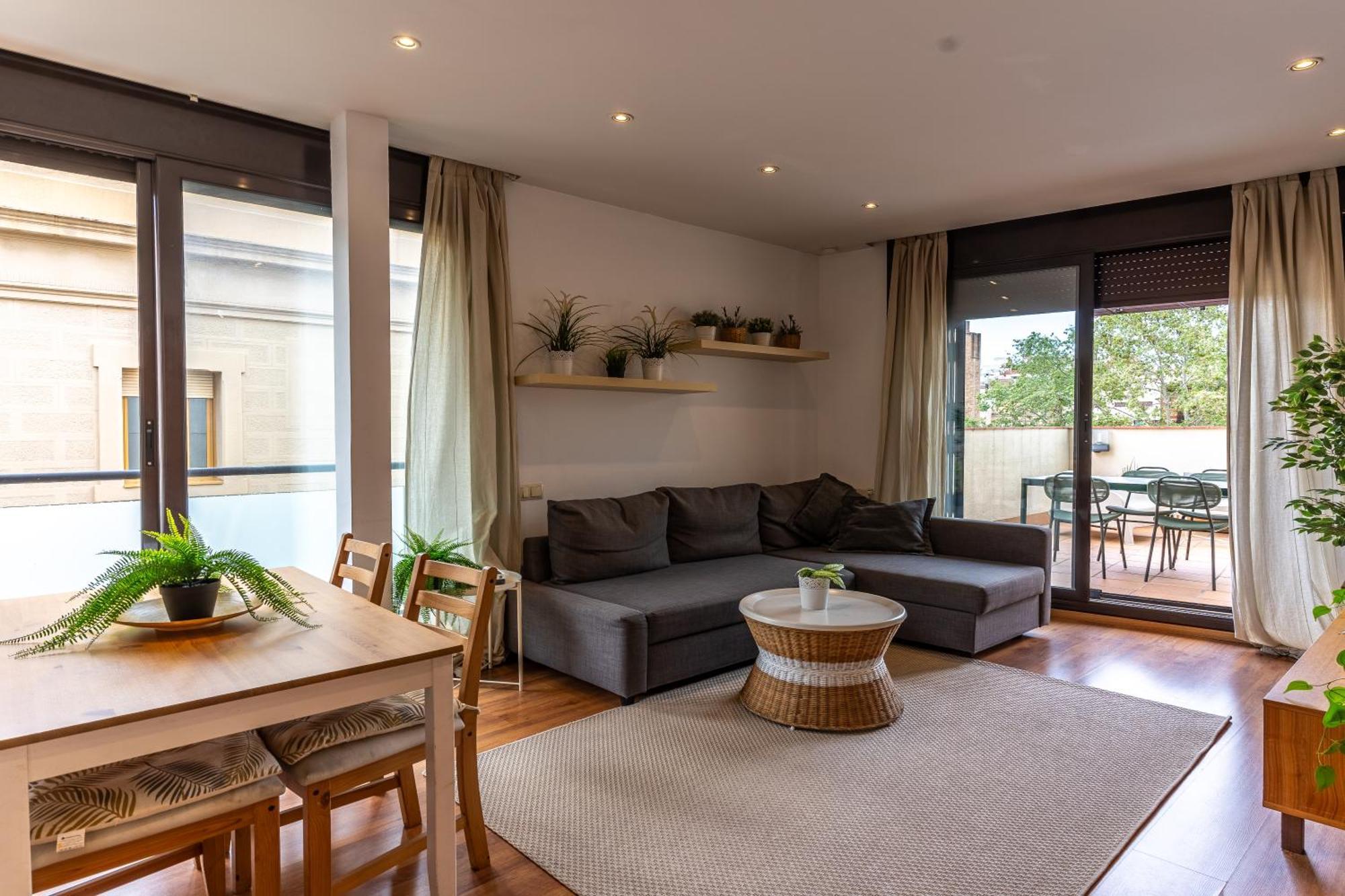 Centrico Apartamento Con Terraza Barcelona Luaran gambar